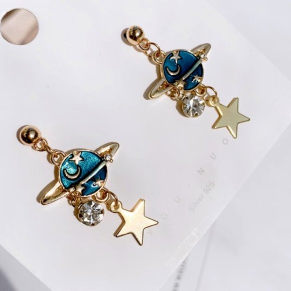 Planet cosmic star earrings - Picture 1 of 2